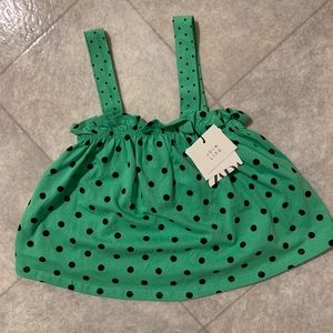 Zara Cute Girl’s Polka Dot Top 💚🖤